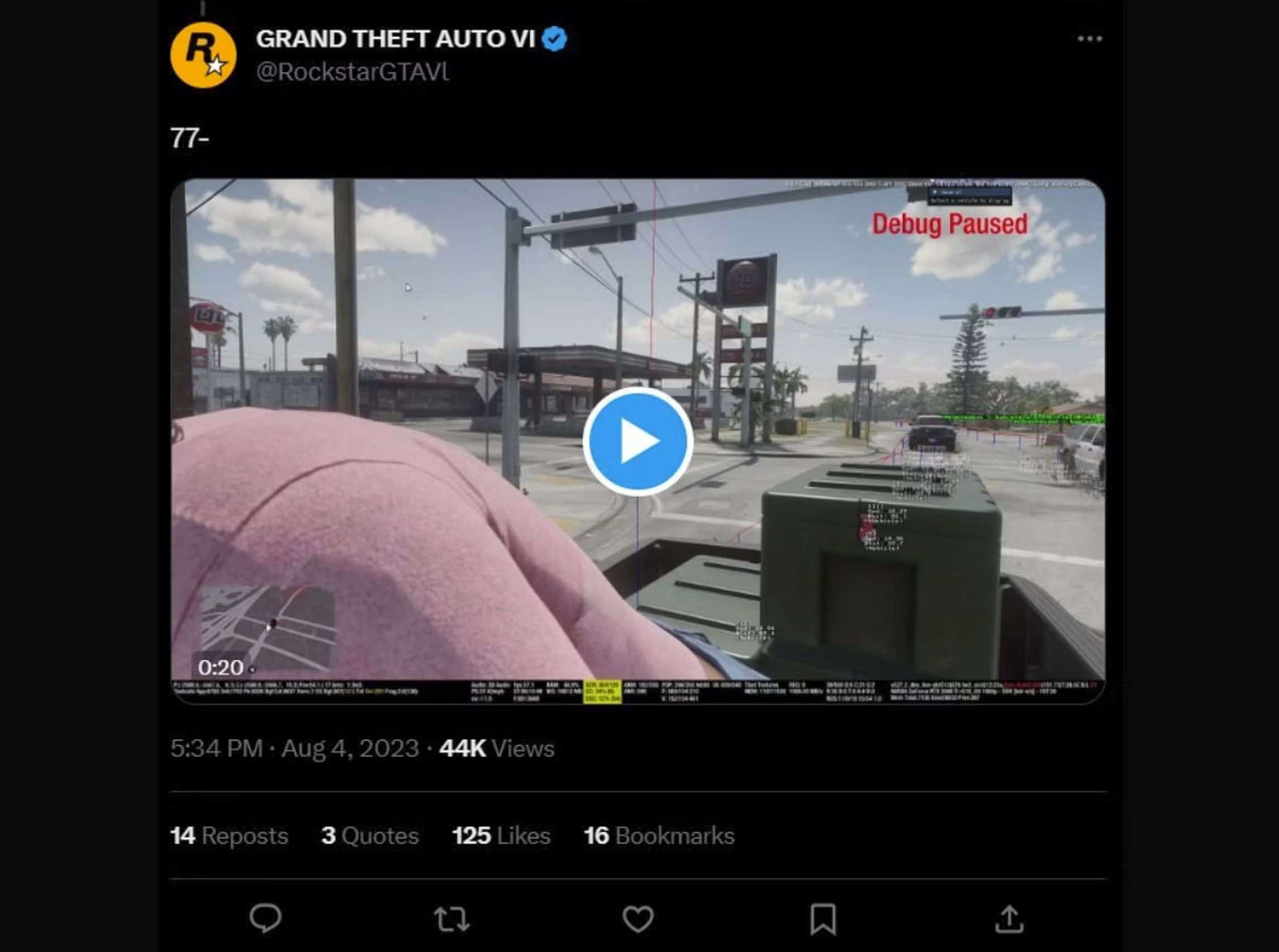 Grand Theft Auto 6 clips leaked, Rockstar Games release official